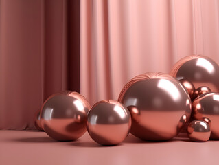 pink christmas balls