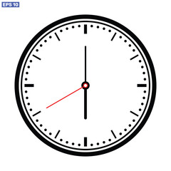 Clock time icon symbol isolated on white background design.
