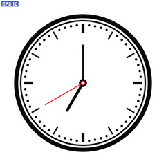 Clock time icon symbol isolated on white background design.