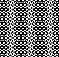 Abstract seamless vector pattern in the form of black geometric shapes on a white background