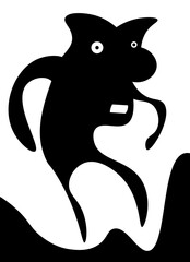 Enigmatic Waves: A Gnome's Silent Stare