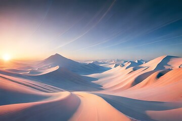 Fototapeta na wymiar sunrise in the desert generated Ai 
