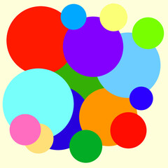 Abstract background with colorful circle or bubble pattern.