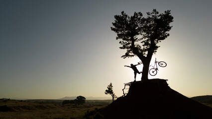Nature's Reward: A Lonely Cyclist's Exhilaration at the Triumph of a Sunrise