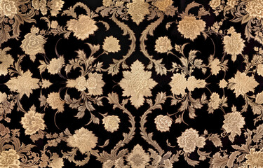 framed classic damask jacquard pattern
