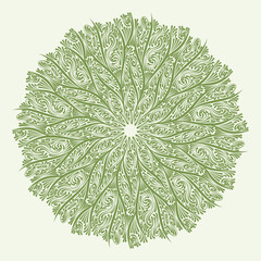 Isolated simple floral mandala. Vector ornamental illustration.