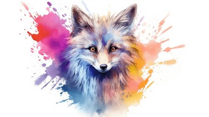 Valentines Day watercolor design element with a lovely animal. made using generative AI tools