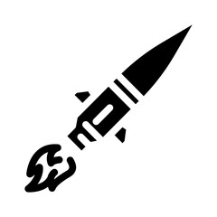 hypersonic missiles future technology glyph icon vector. hypersonic missiles future technology sign. isolated symbol illustration