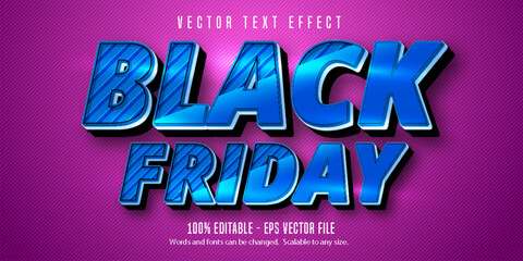 Black friday text, editable text effect