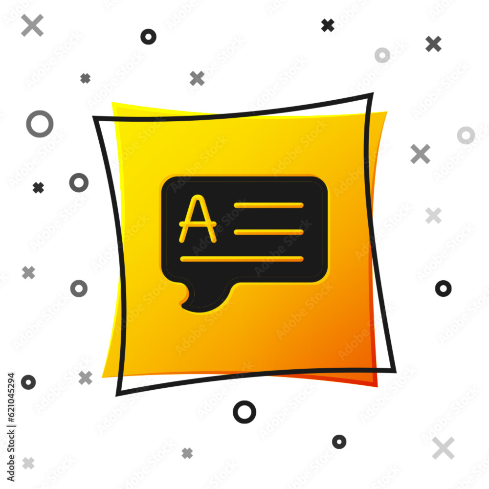 Poster black speech bubbles with answer icon isolated on white background. faq sign. chat speech bubble and