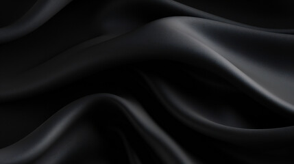 Obraz premium abstract Illustration smooth elegant black satin texture abstract . luxurious black line background. Generation AI