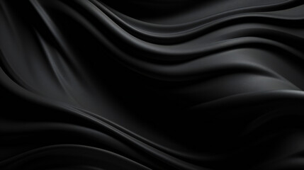 Fototapeta premium abstract Illustration smooth elegant black satin texture abstract . luxurious black line background. Generation AI