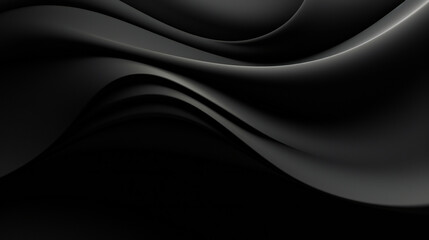 abstract Illustration smooth elegant black satin texture abstract . luxurious black line background. Generation AI