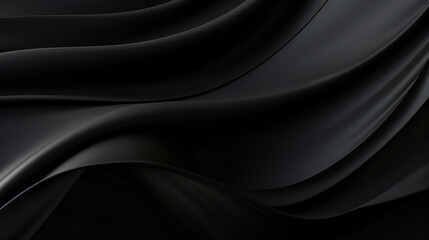 Fototapeta premium abstract Illustration smooth elegant black satin texture abstract . luxurious black line background. Generation AI