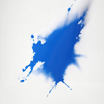 Paint Spray, Splash Texture, Dark Blue, Graphic Design Elements On White Background