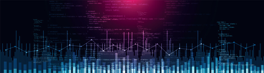 sfondo, interfaccia digitale, informatica, codice di programmazione, algoritmo, statistica