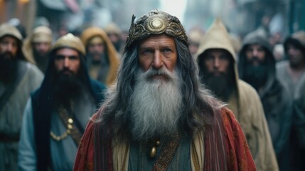 Pharisee in the street. Old testament. Biblical Scene