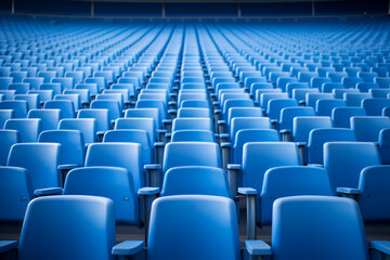 blue seats in a stadium
