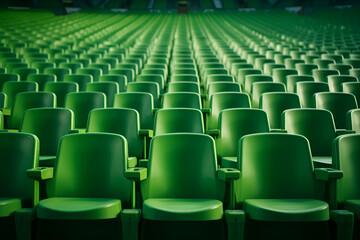 Obraz premium green seats in a stadium