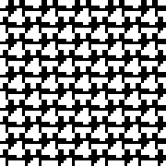 Repeated puzzle figures background. Seamless surface pattern design with mosaic ornament. Ethnic embroidery motif. Grid wallpaper. Digital paper for page fills, web designing, textile print. Vector.