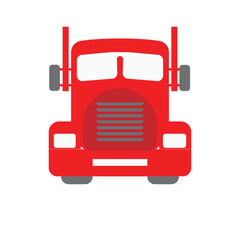red truck isolated