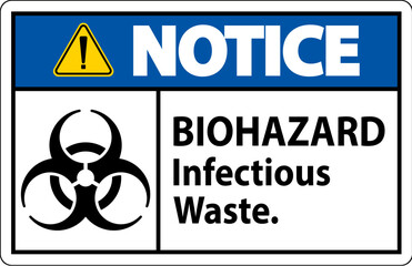 Obraz premium Biohazard Notice Label Biohazard Infectious Waste