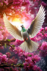 Obraz premium A flying dove of peace