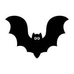 Cute flying bat cartoon halloween.