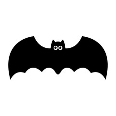 Cute flying bat cartoon halloween.