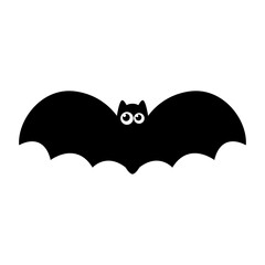 Cute flying bat cartoon halloween.