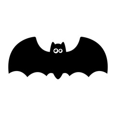 Cute flying bat cartoon halloween.