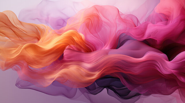 Vector Abstract Smoke Dust Pink And Purple Gold  , Generative Ai