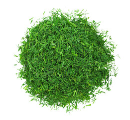 Chopped fresh dill, transparent background