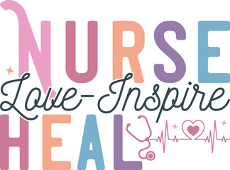 Retro Nurse Sublimation Design