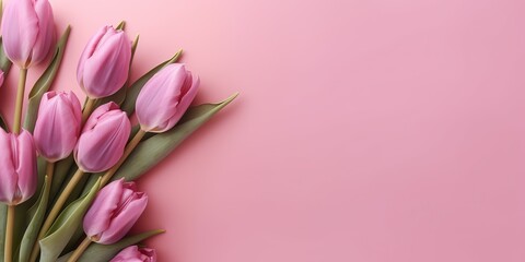 AI Generated. AI Generative. Romantic love invite card greeting with tulip flowers. Tender aesthetics valentine birthday woman day holiday vibe. Graphic Art