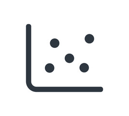 Isolated Scatter Chart Symbol. 