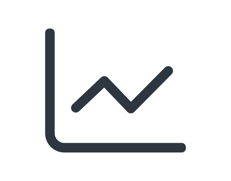 Isolated Line Chart Symbol. 

