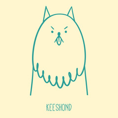 Portrait of pet. Contour dog head. Sketch, outline. Linear icon, logo