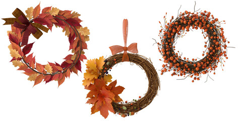autumn wreath set
