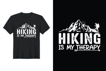 Hiking Is My Therapy, T-shirt Design