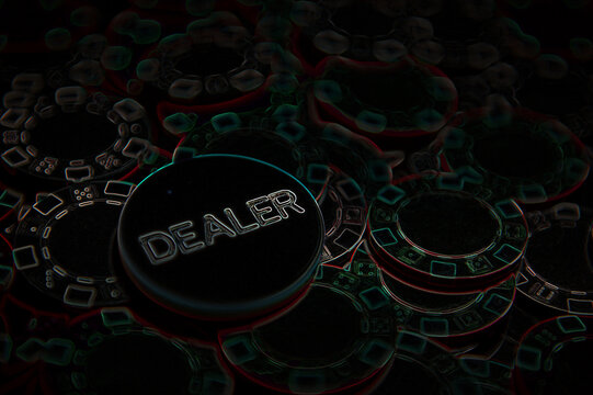 Gamble. Poker. Neon poker background. Neon image.
