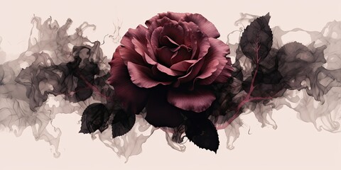 Dark Rose ink. made using generative AI tools