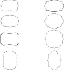 Fototapeta premium Set of frames for decoration.