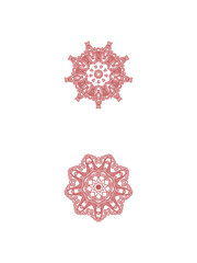 lace doily on red pattern template