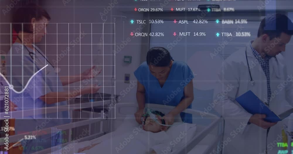 Poster animation of data processing over diverse doctors