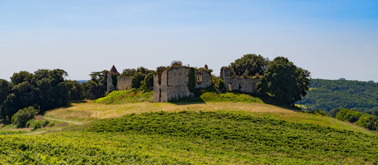 Ruins of Pardailhan Castle, Gers, France