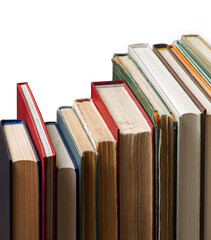 Stack of old books. Ancient background