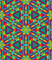 Foto op Plexiglas Bright multicolor gradient kaleidoscope seamless pattern © natbasil