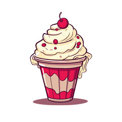 Chocolate Raspberry Ice Cream, TShirt Design , graphic design, Generative Ai