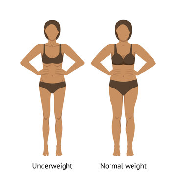 Female figures with normal weight and underweight